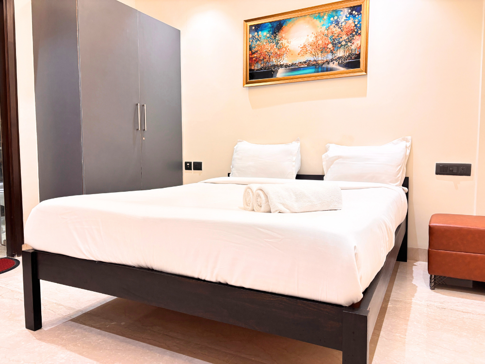 Service Apartment in South Delhi Luxury Bedroom