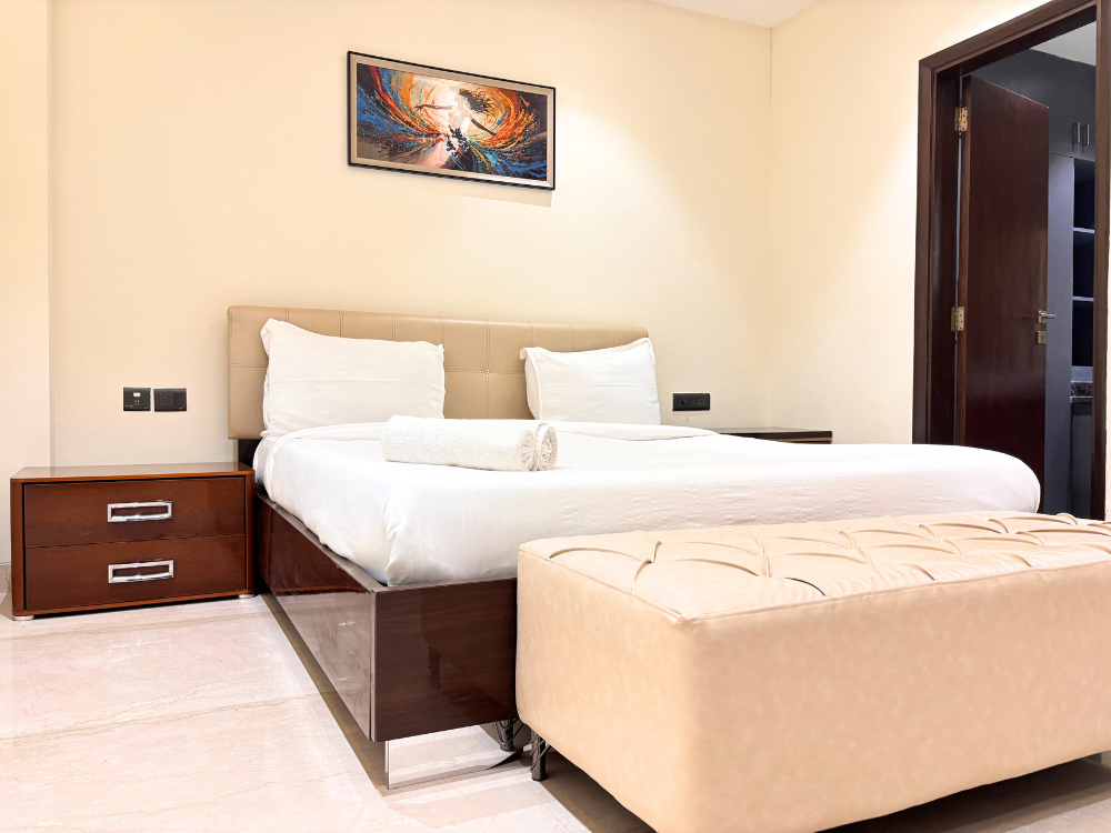 Service Apartment in South Delhi Premium Bedroom