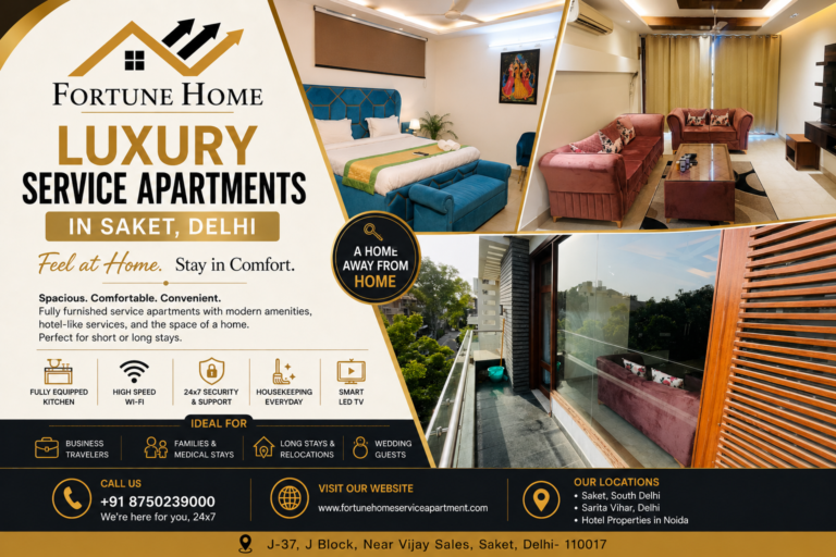 Luxury Service Apartment in Delhi: What You’re Actually Getting With Fortune Home